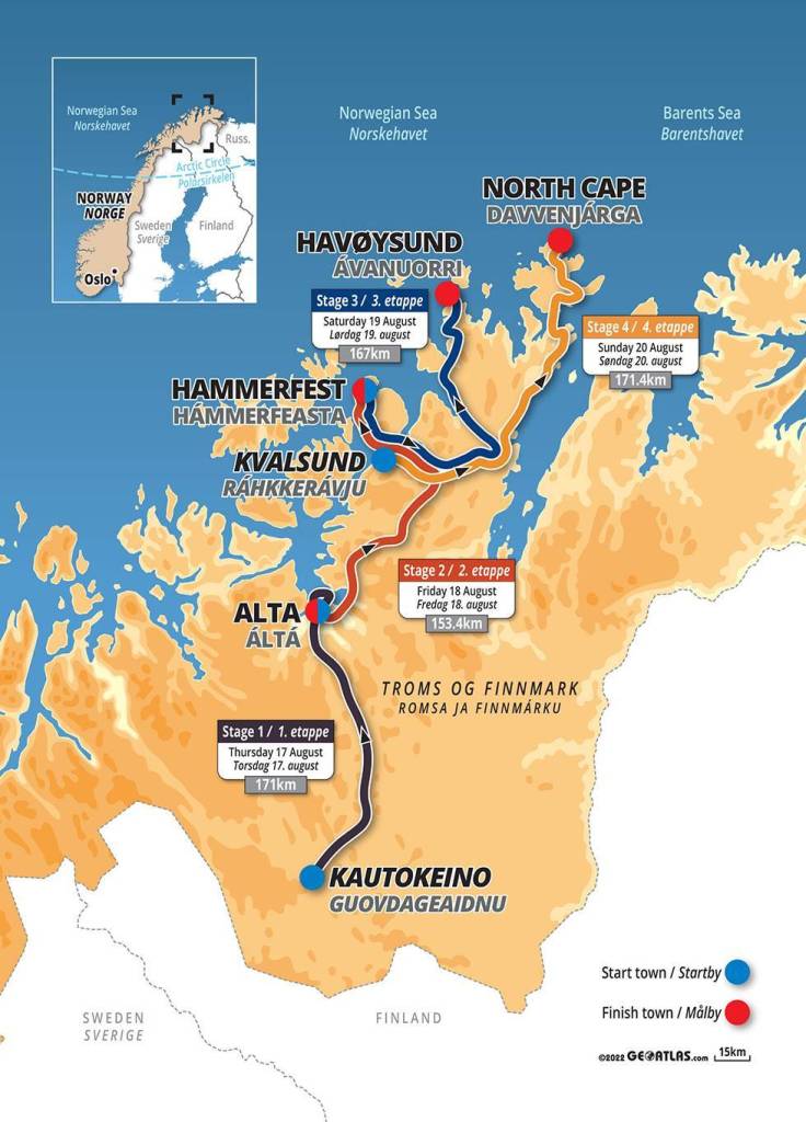 Artic Race 2023 mapa