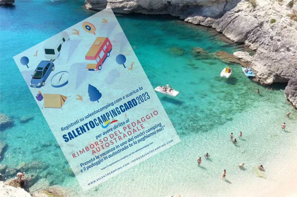 Salento Itálie: při delším letním pobytu v kempu vám vrátí poplatek za&nbsp;dálnice