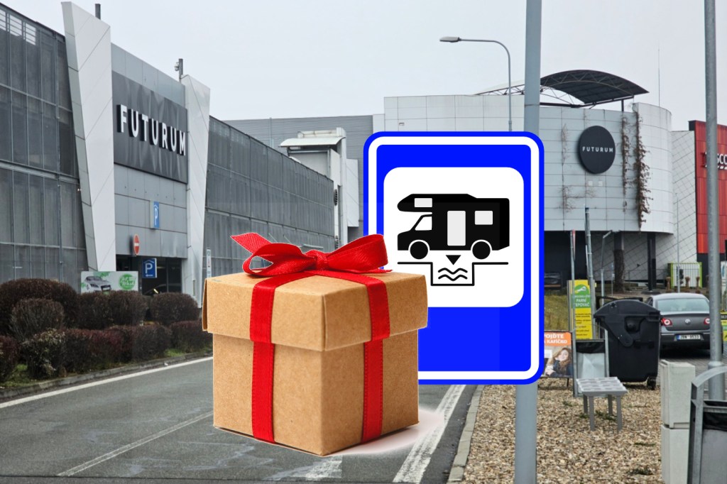 Vánoční dárek pro karavanisty v Brně – servisní místo a stání u obchodního centra Futurum
